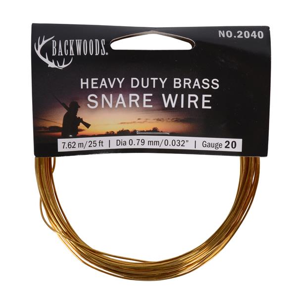 Backwoods Brass Snare Wire 25' 22Ga