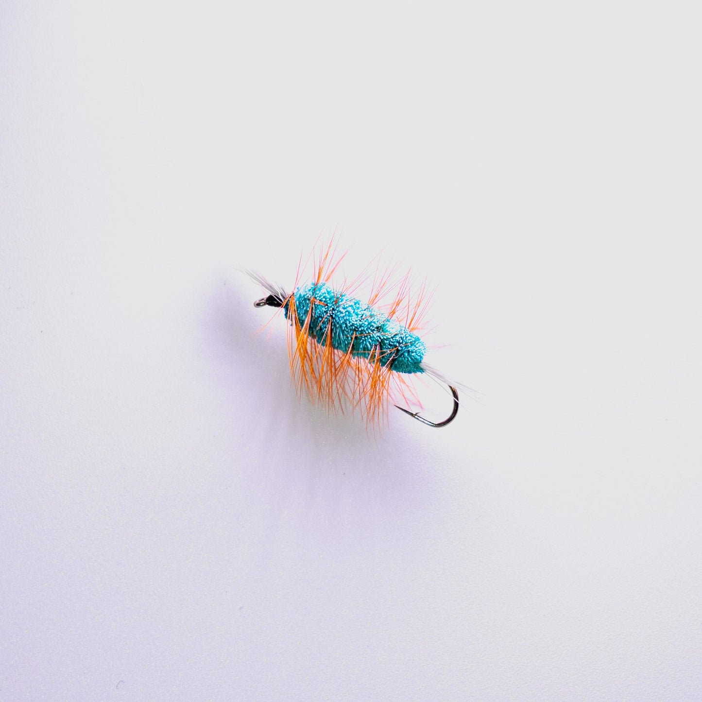 Dry Fly Aqua Body Orange Hackle Bomber #6