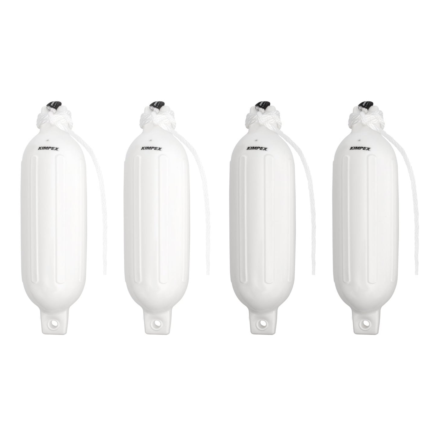 Kimpex Inflatable Vinyl Fender with Rope 4-Pack White 6.5"x23"