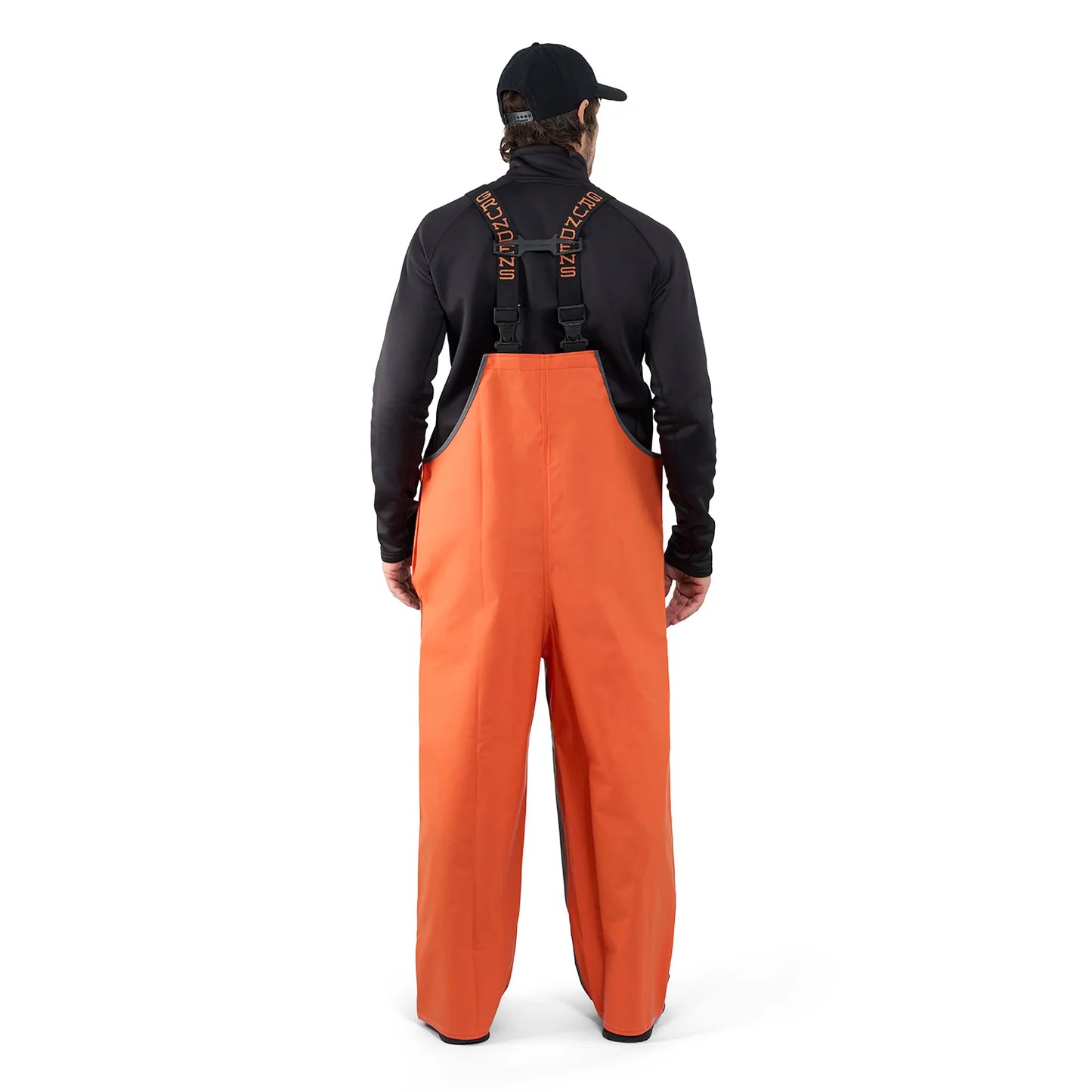 Grundens Hauler Bib Orange and Grey Size 2XL