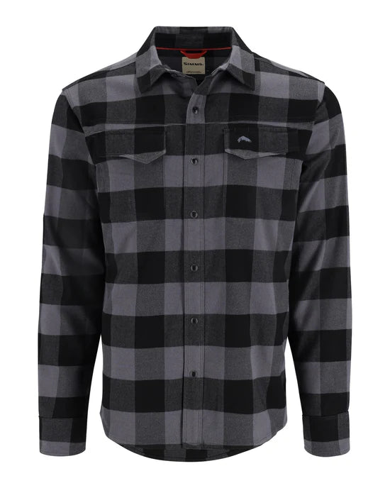 Simms Gallatin Flannel Longsleeve Shirt Mens Slate Buffalo Check XL
