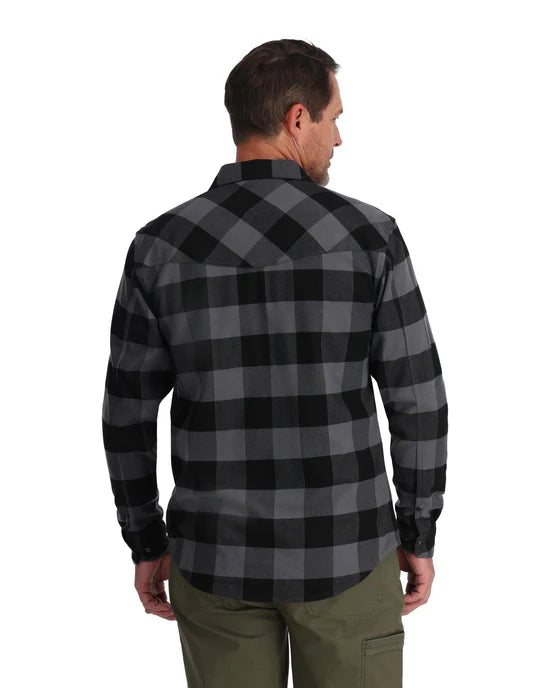 Simms Gallatin Flannel Longsleeve Shirt Mens Slate Buffalo Check XL