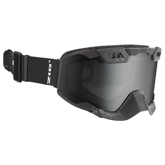 CKX 210° Trail Goggles with Controlled Ventilation Matte Black and Mirror Smoke