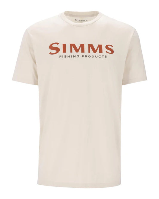 Simms Logo T-Shirt Mens Natural 2XL