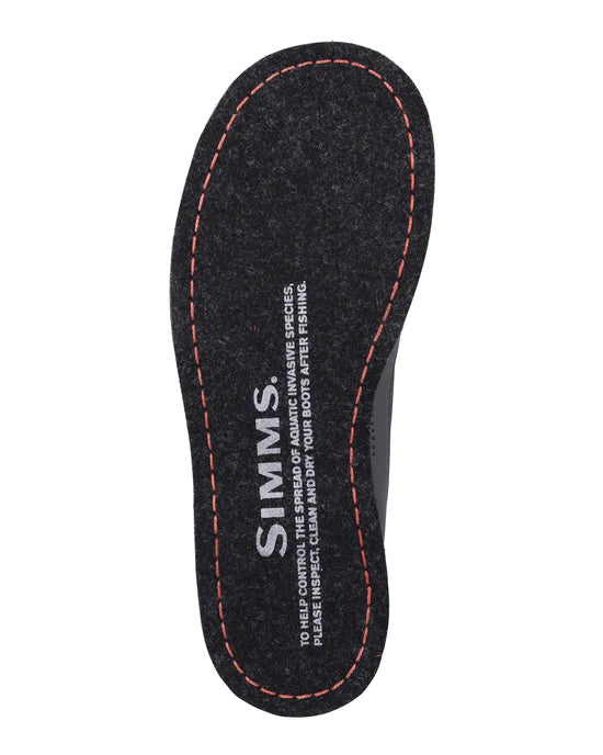 Simms Tributary Boot Felt Men's Basalt Size 14