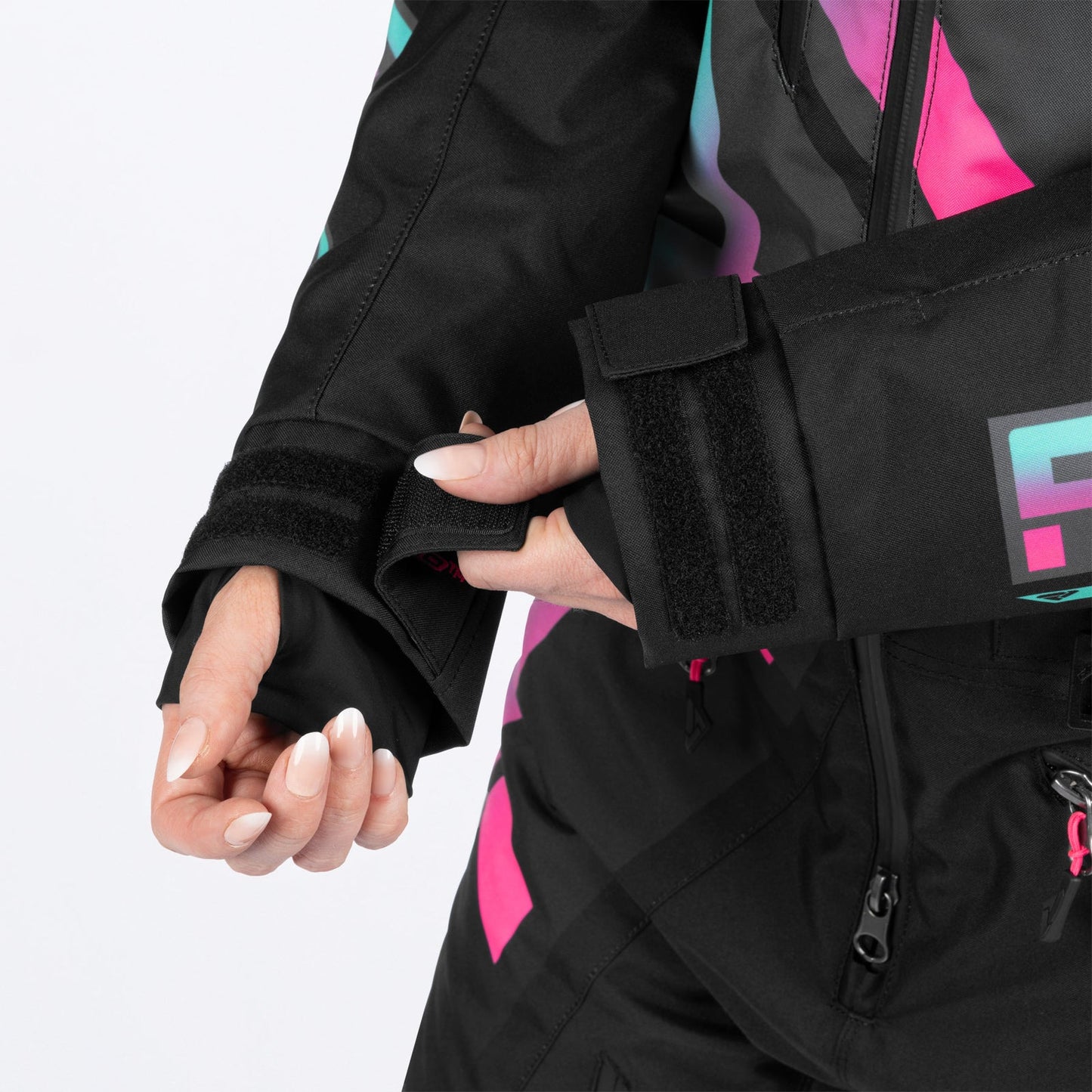 W CX LITE MONOSUIT BLACK/MINT-E PINK FADE SZ16