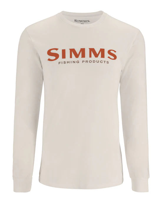 Simms Logo Longsleeve T-Shirt Mens Natural XL