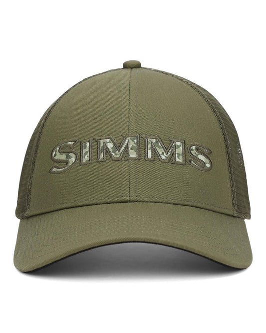 Simms Single Haul Trucker Back Eddy Camo Fill Loden