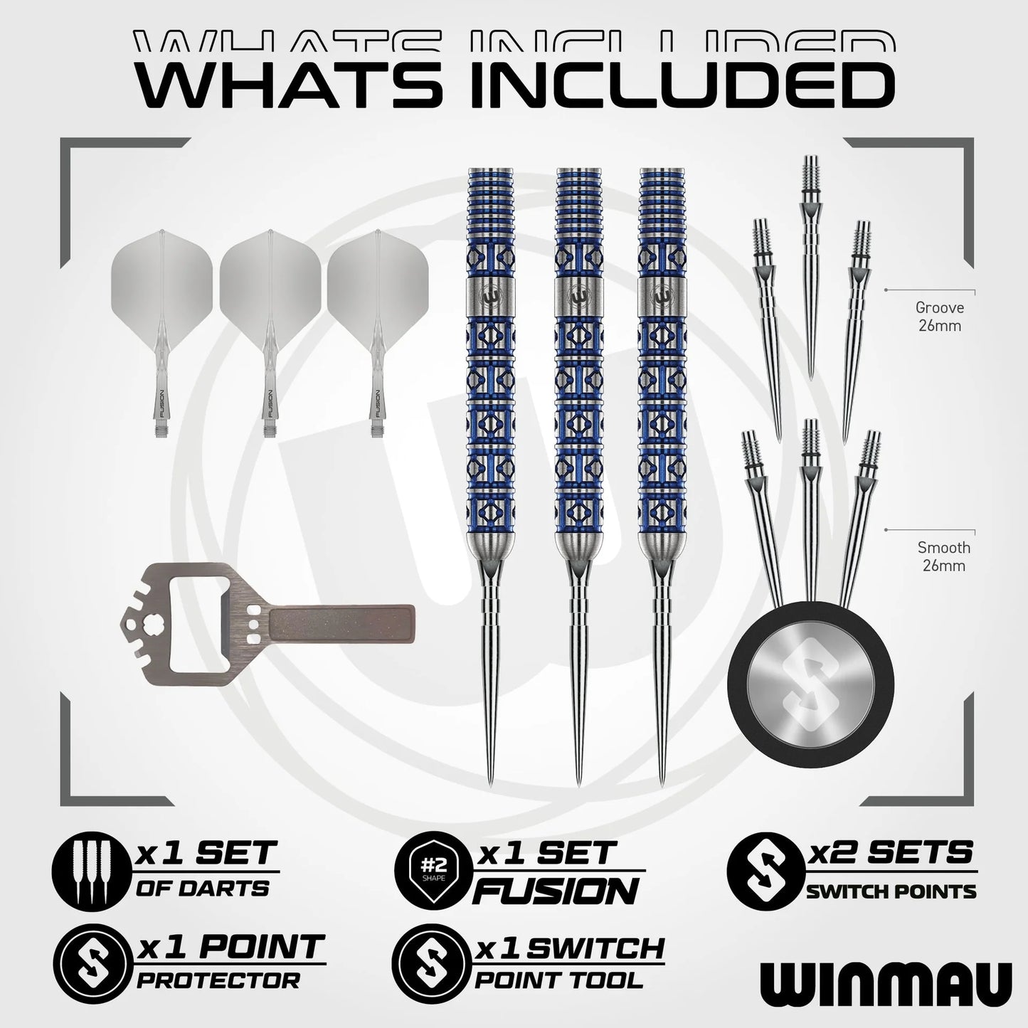 Winmau Lunaris SP Parallel Dart Set 25 g