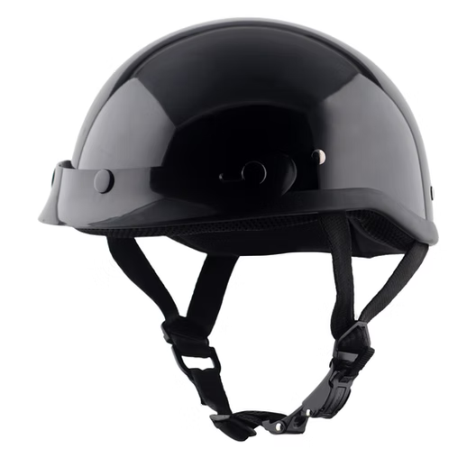 Classic Beanie Helmet Without Visor QR Glossy Black Size XS