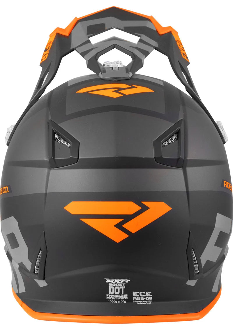 FXR Boost Evo Helmet Black and Orange Youth Size S