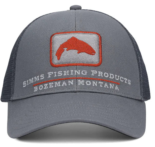 Simms Small Fit Single Haul Trucker Gunmetal Trout