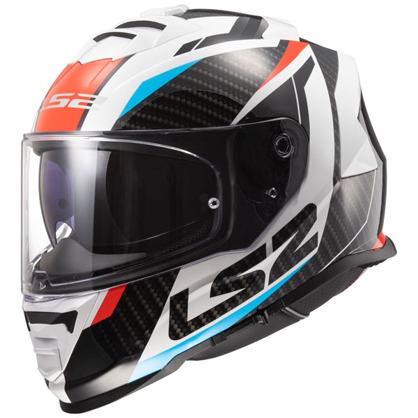 HELM ASSAULT RACER WH/RD/BL M LS2