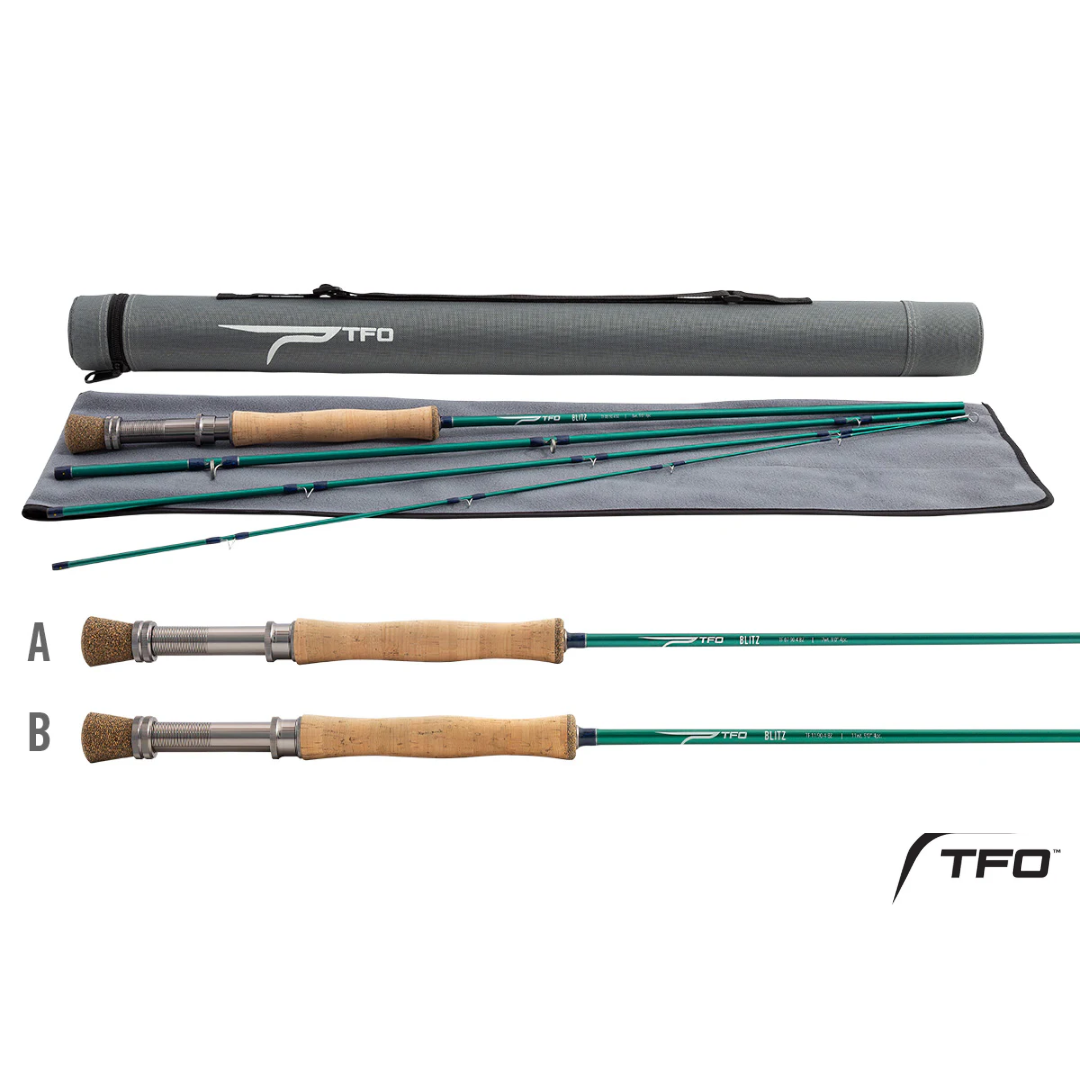 TFO Blitz Fly Rod 9' 8wt with Rod Tube