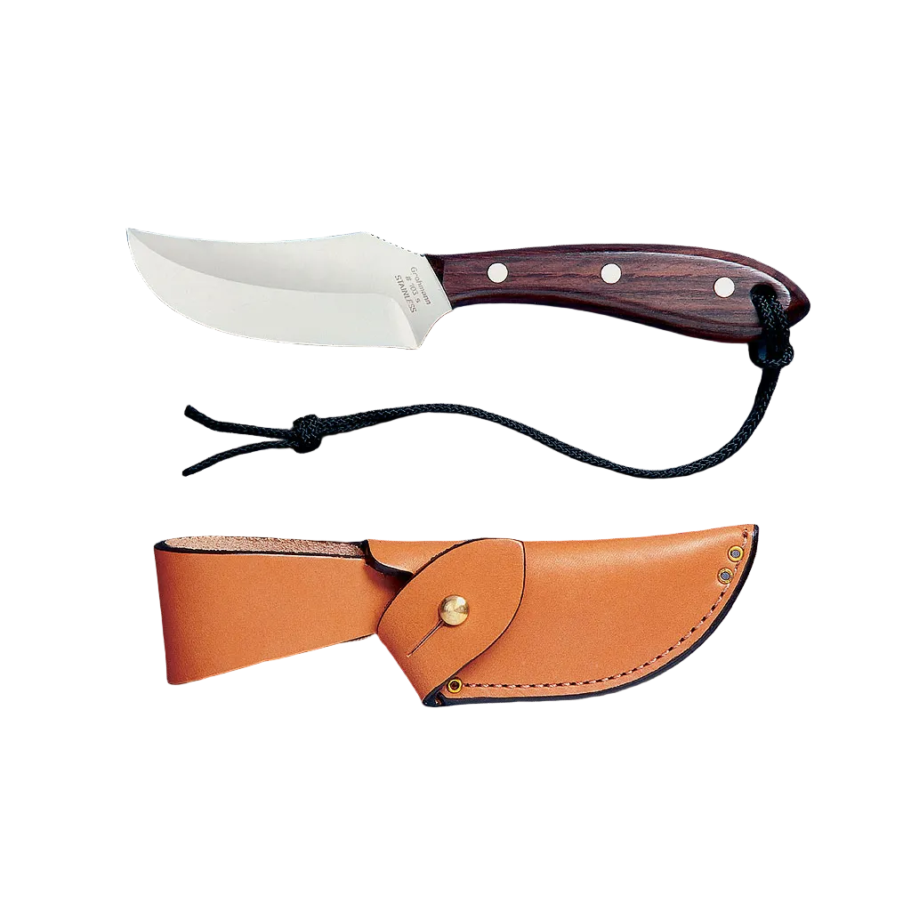 Grohmann Short Blade Skinner Rosewood with Sheath