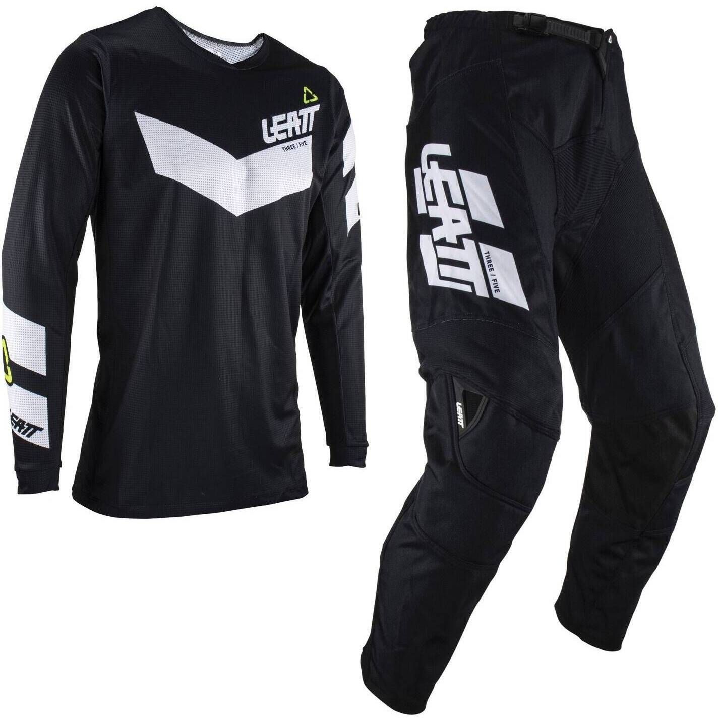 Leatt 3.5 Jersey/Pant Riding Kit Black Size 4XL