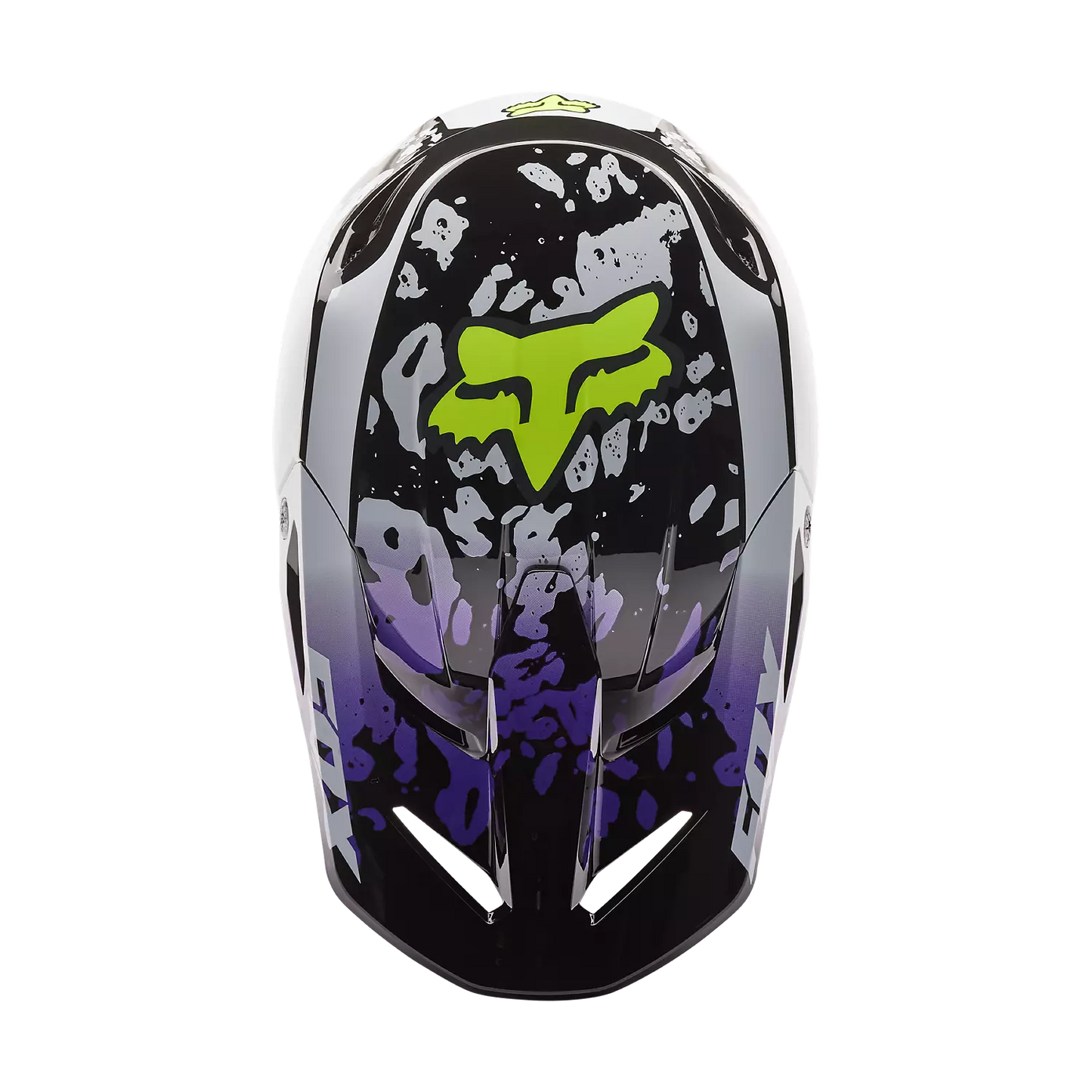 Fox V1 Morphic Helmet Black and White Size L