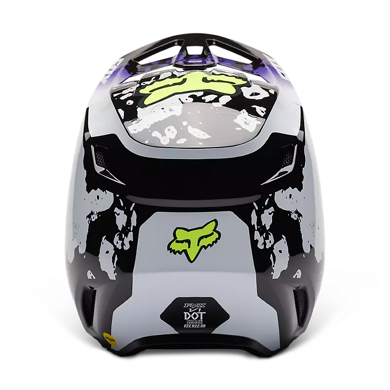 Fox V1 Morphic Helmet Black and White Size L