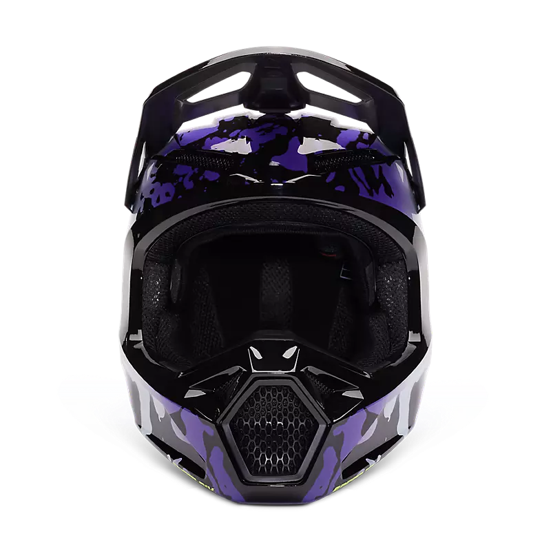 Fox V1 Morphic Helmet Black and White Size L