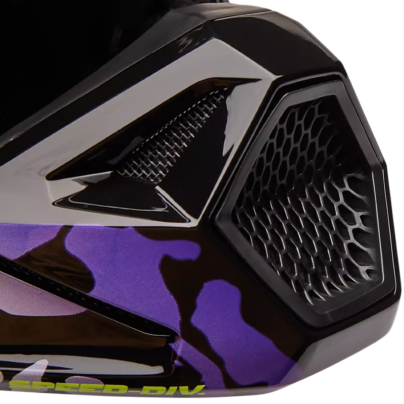 Fox V1 Morphic Helmet Black and White Size L