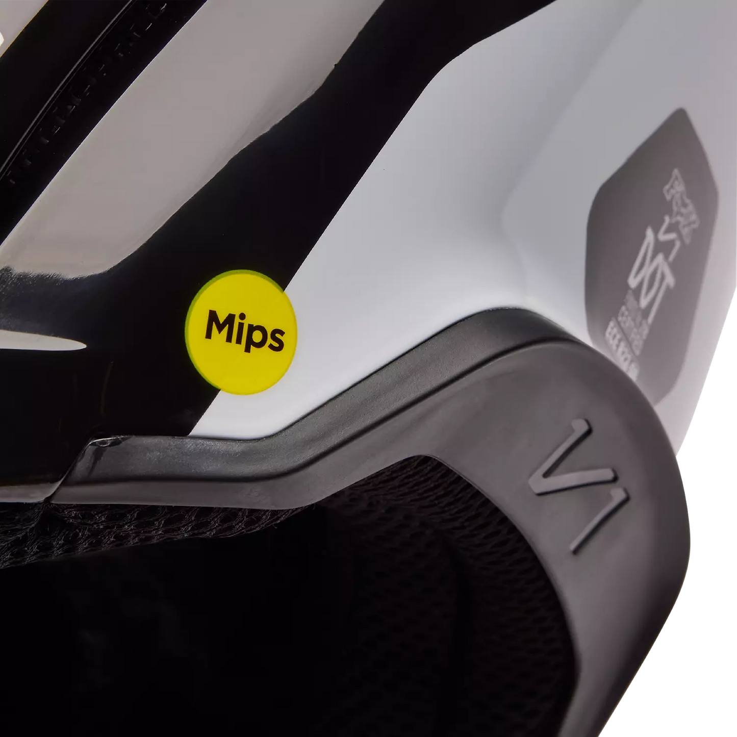 Fox V1 Morphic Helmet Black and White Size L