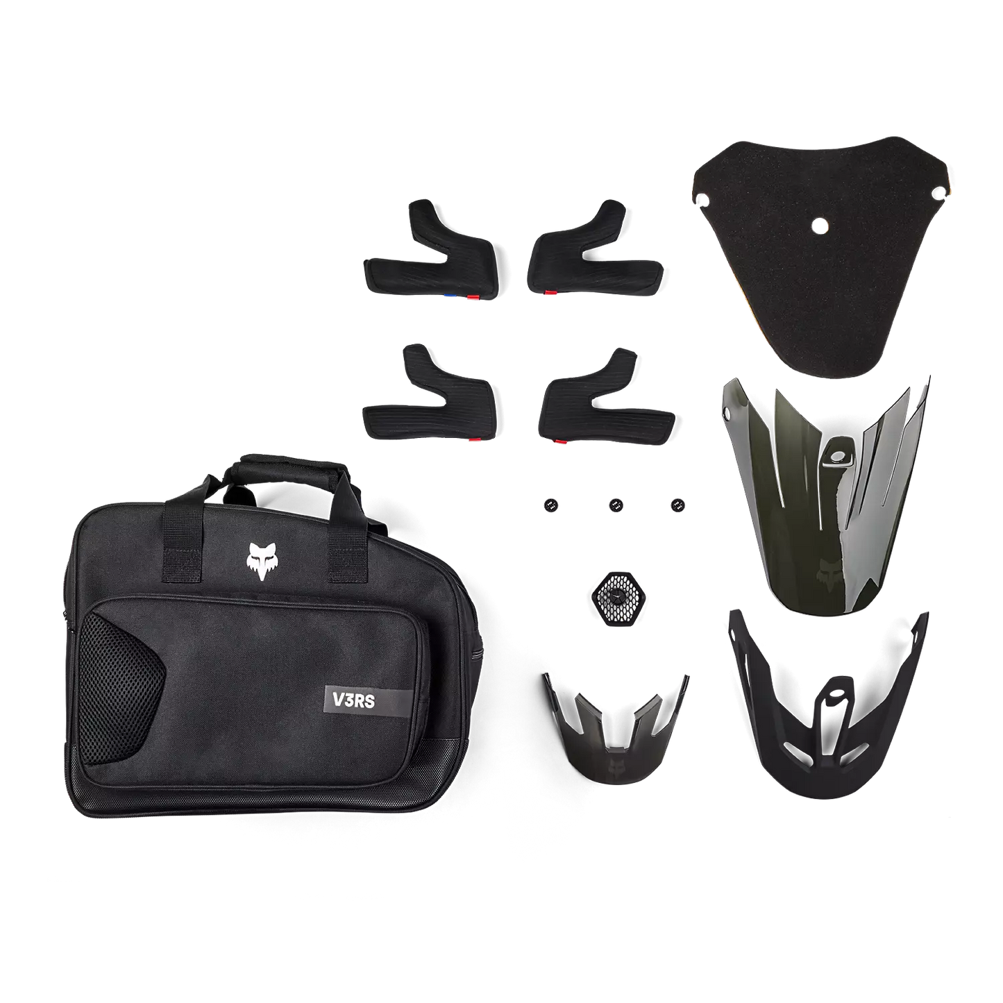 Fox V3 RS Carbon Solid Helmet Matte Black Size M