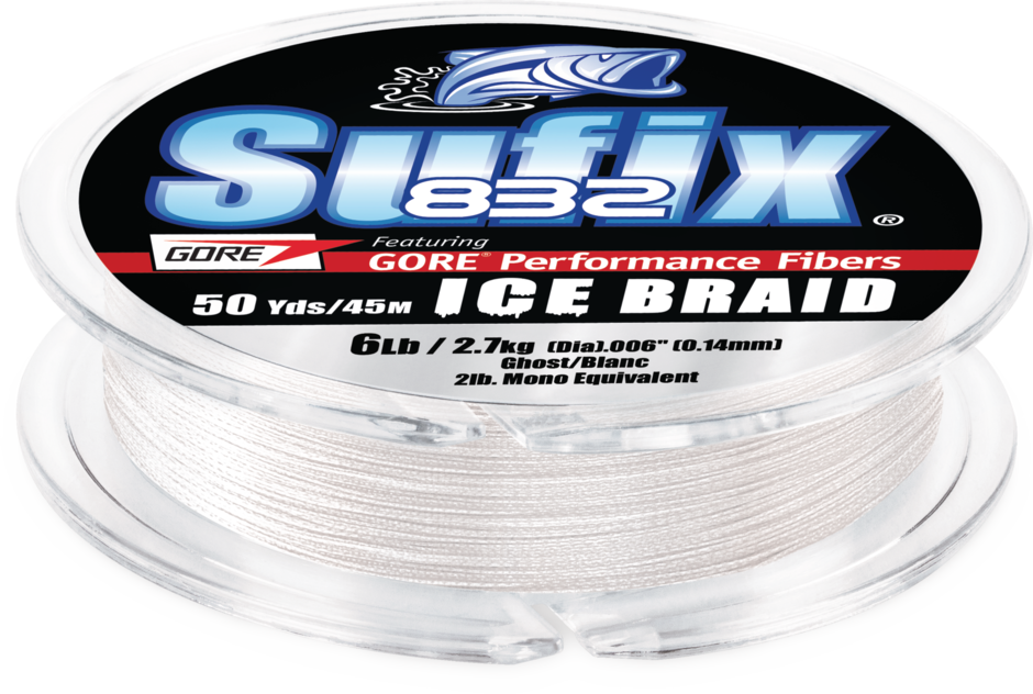 Sufix 832 Advanced Ice Braid Ghost 8lb 50yd