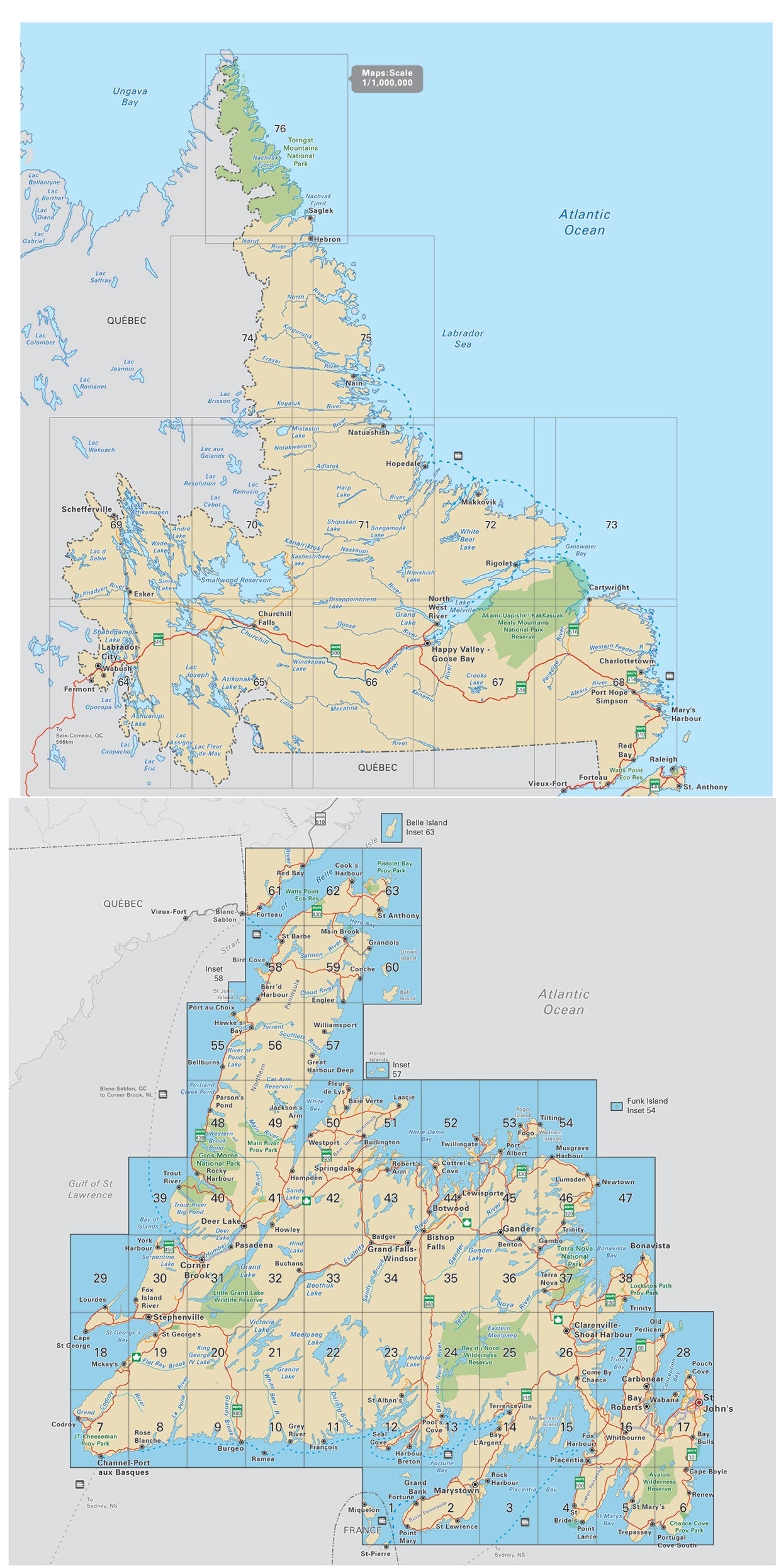 Newfoundland and Labrador Backroad GPS Maps