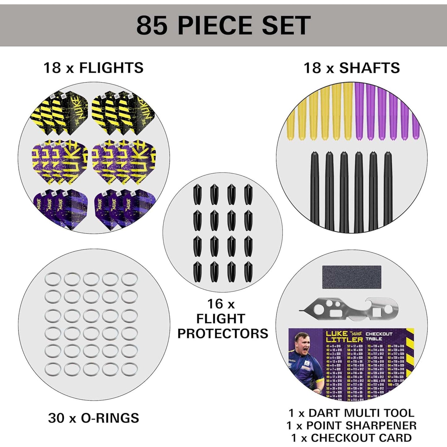 Target Darts Luke the Nuke Littler 85-Piece Accessory Kit