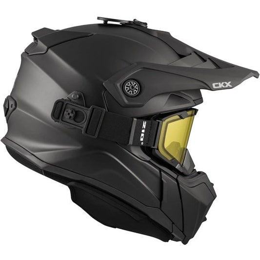CKX Titan Helmet with Goggles DL Solid Matte Black Size XL