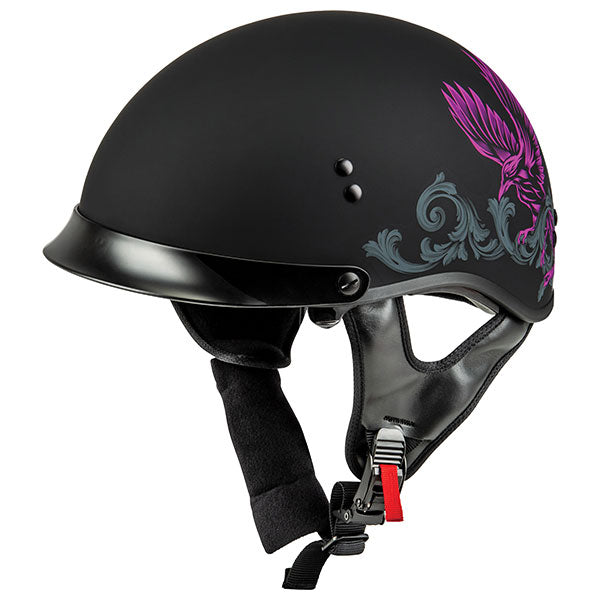GMAX HH65 Half Helmet Corvus Matte Purple Size L