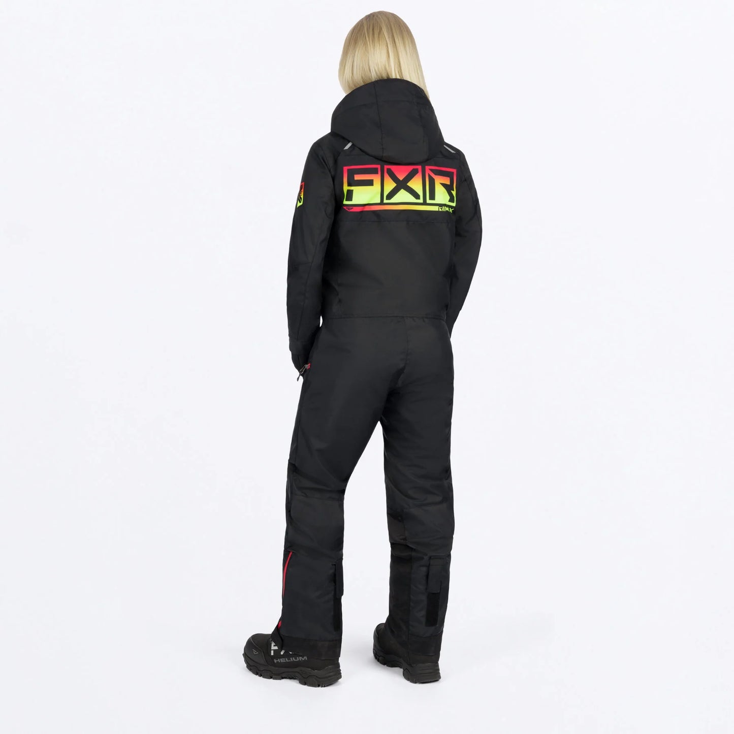 FXR Recruit F.A.S.T. Monosuit Women's Black and Rasp-HiVis Fade Size 12
