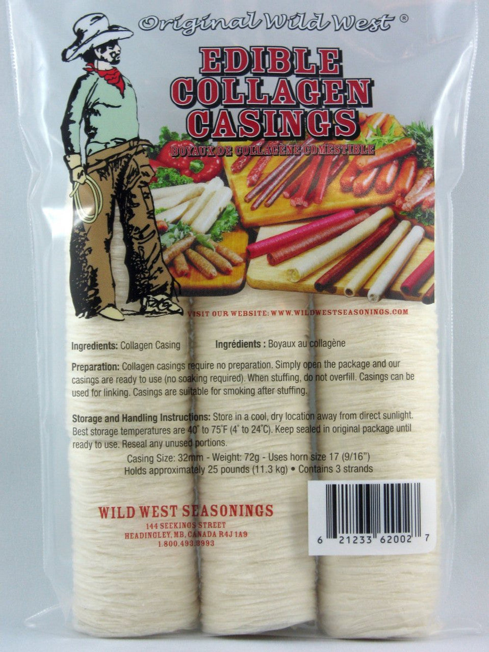 Wild West Edible Collagen Casings 32mm