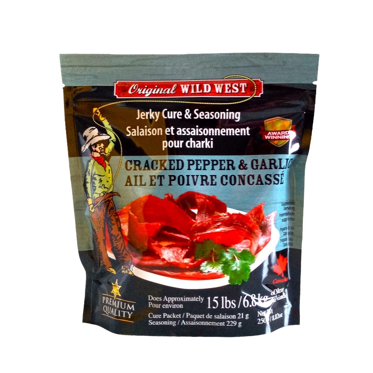 Wild West Jerky Cure & Seasoning Cracked Pepper & Garlic
