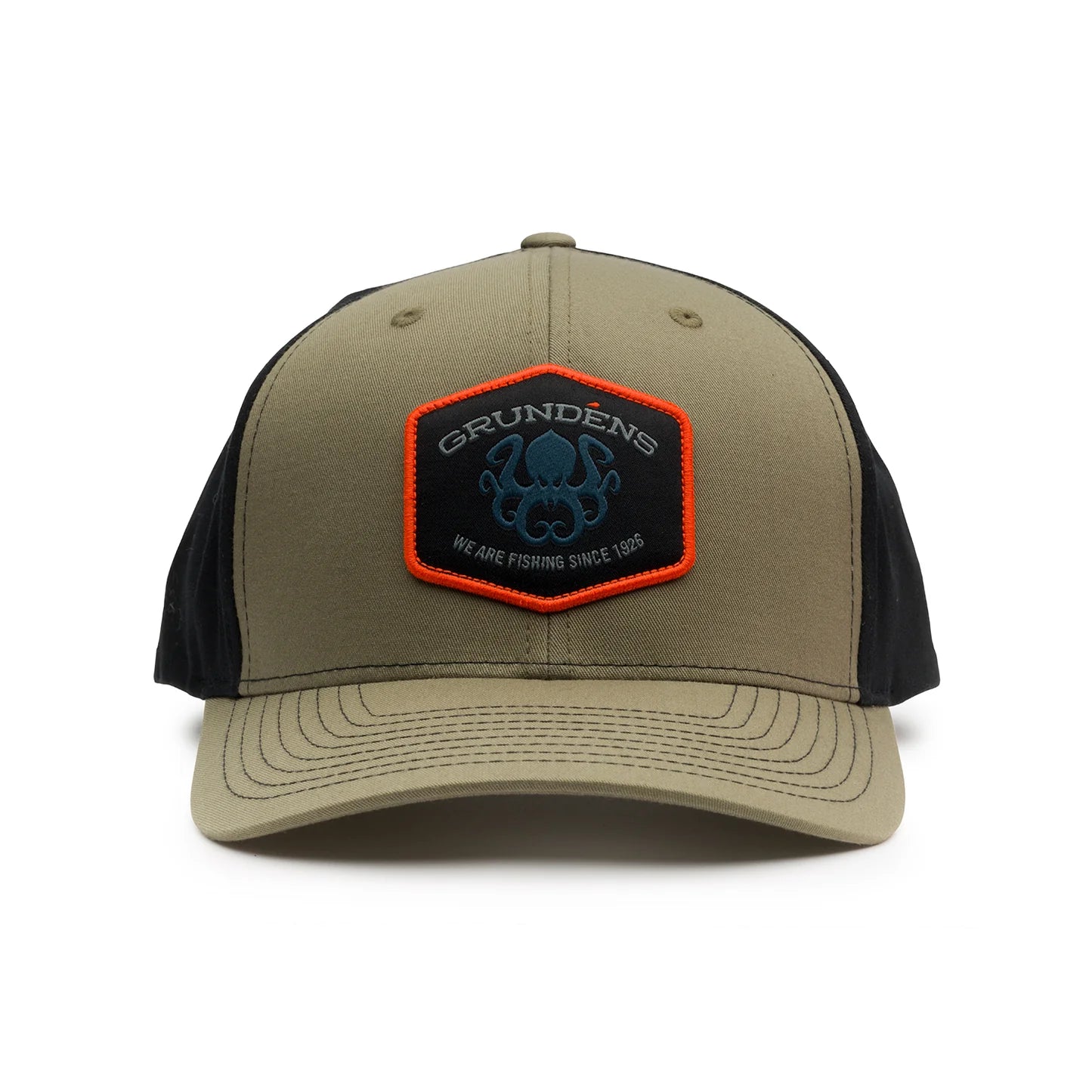 Grundens Kracken Trucker Loden and Black Hat OS