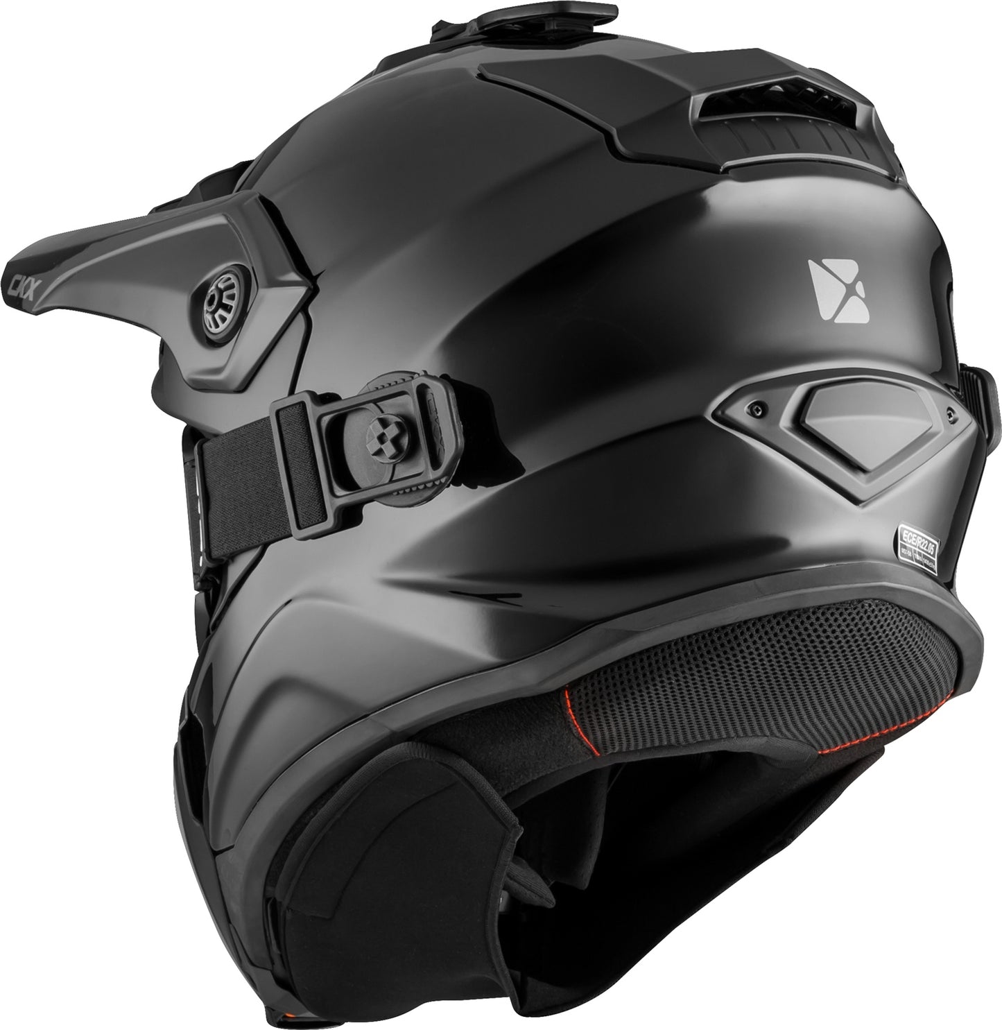 CKX Titan Helmet Dual Lens Solid Glossy Black Size L