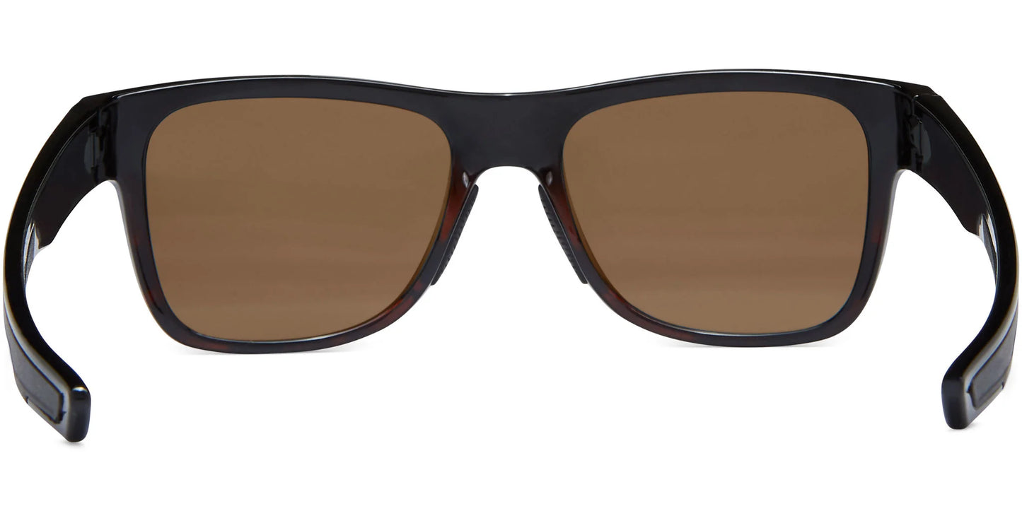 Fisherman Cover Polarized Eyewear Shiny Black Tortoise Fade with Brown Lens