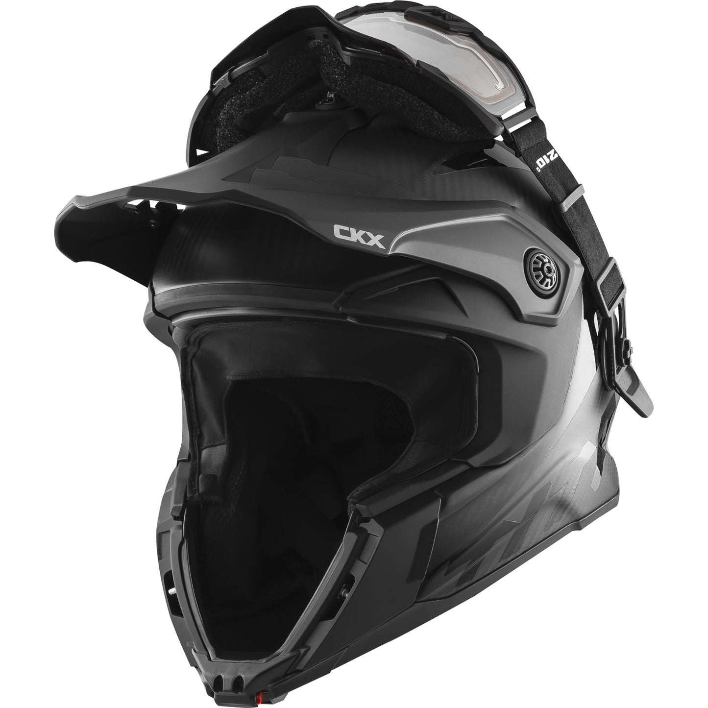 CKX Titan Helmet Electric Dual Lens Solid Glossy Black Size XL
