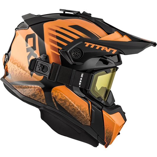 CKX Titan Original Helmet with Goggles Avid Safety Orange Glossy Size XL