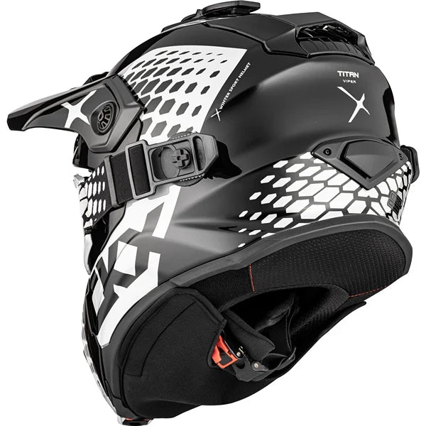 CKX Titan Original Helmet Viper Glossy Black and White Size 2XL