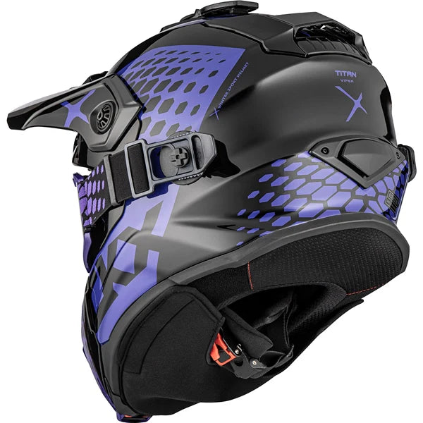 CKX Titan Original Helmet Viper Black and Purple Size L