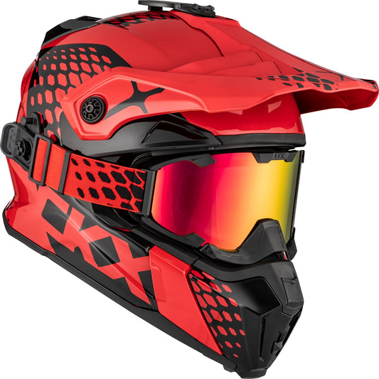 CKX Titan Original Helmet with Goggles Viper Glossy Red Size 2XL