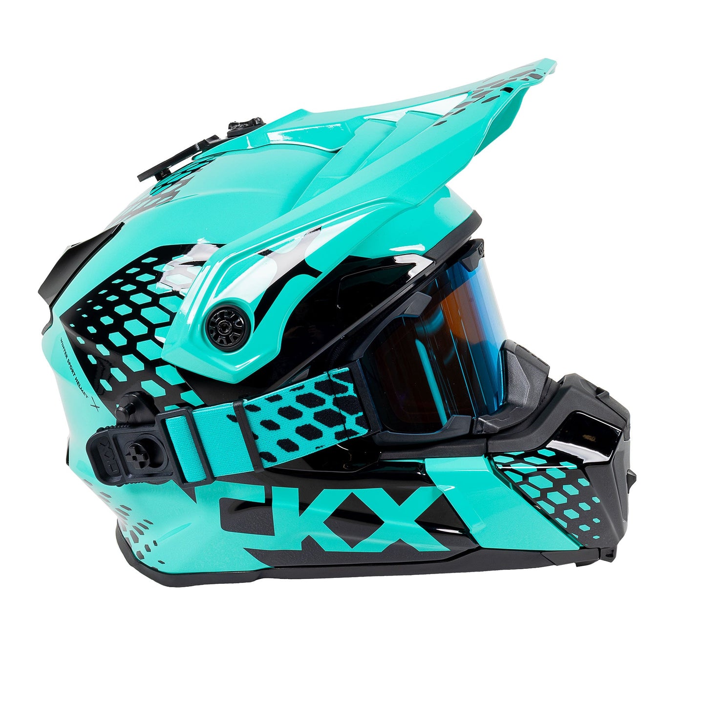 CKX Titan Original Helmet Viper Glossy Turquoise Size S
