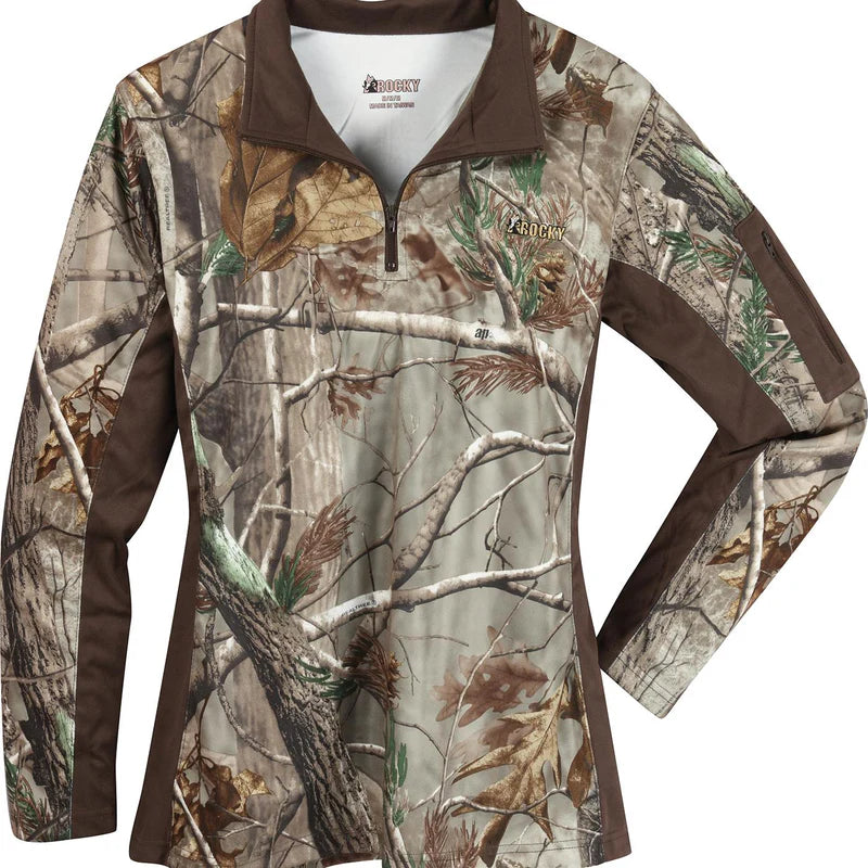 Rocky SilentHunter 1/4 Zip RealTree Shirt Women's Size M