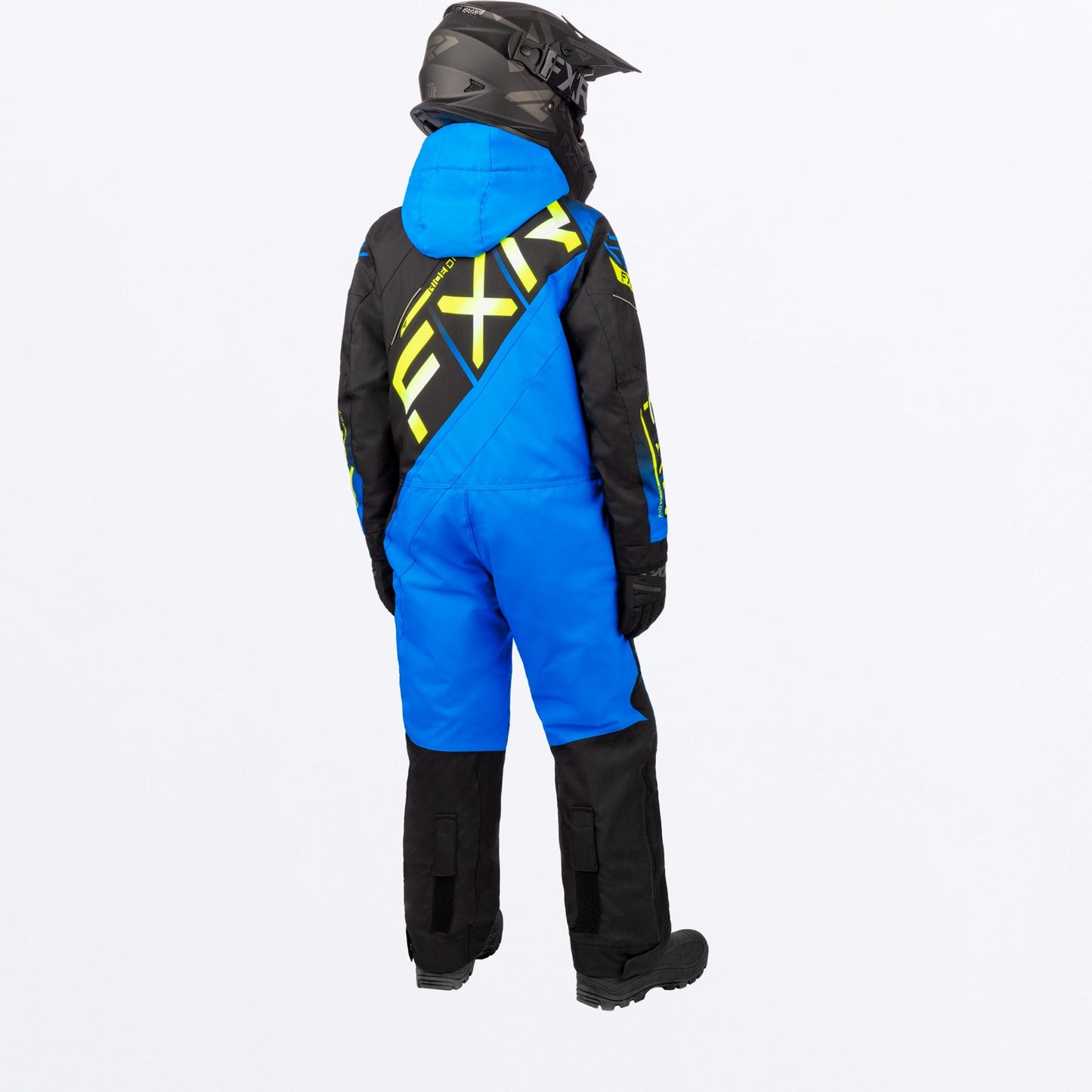 FXR CX Monosuit Youths' Black/Blue/HiVis Size 14