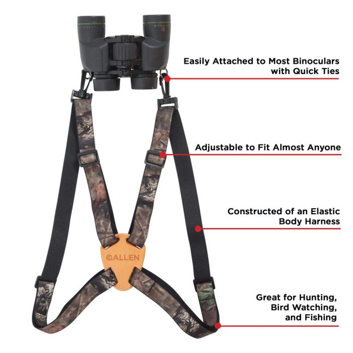 Allen Company 4-Way Adjustable Binocular Strap Harness Mossy Oak Break-Up Country