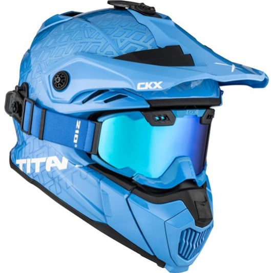 CKX Titan Air Flow Roar Helmet with Goggles Blue Size M
