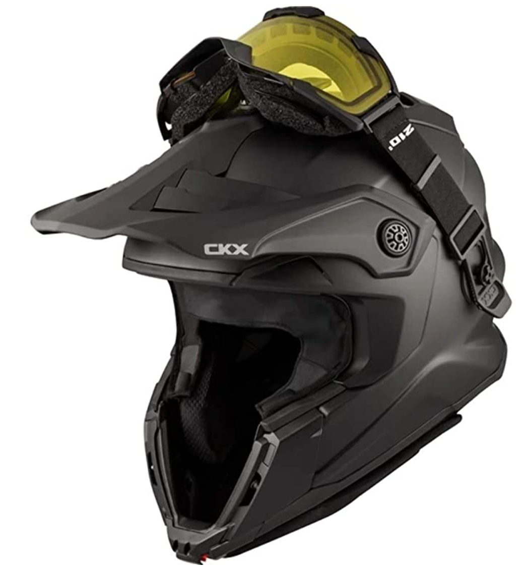 CKX Titan Helmet Dual Lens Solid Matte Black Size XL