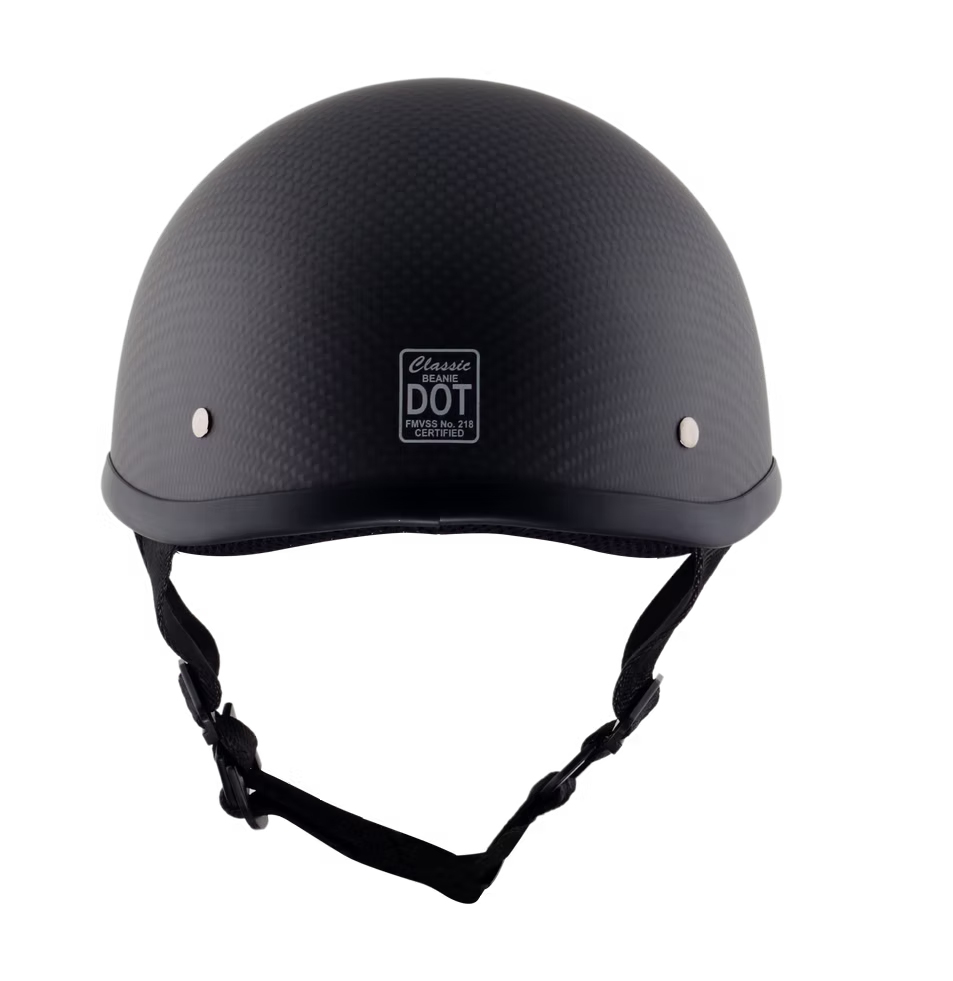 Classic QR Beanie Helmet Without Visor D-RIng Dull Carbon Size L