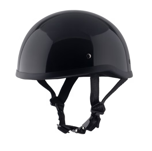 Classic Beanie Helmet Without Visor QR Glossy Black Size 2XS
